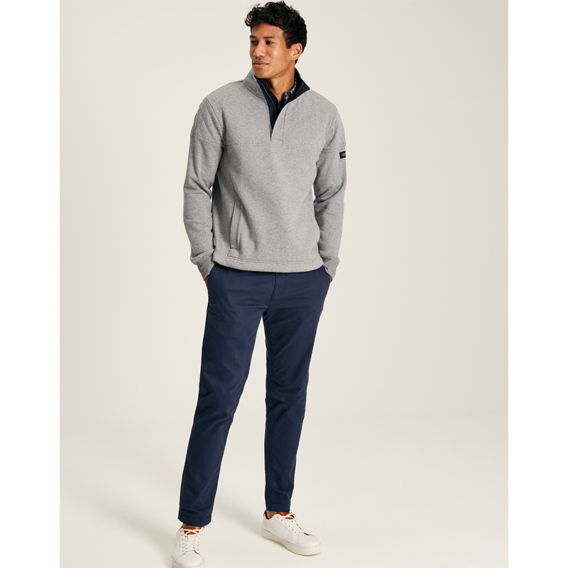 Joules Men's Darrington Quarter Zip Sweater - Grey Marl-3